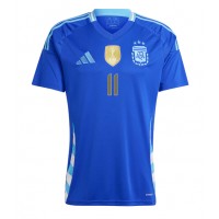 Camisa de Futebol Argentina Angel Di Maria #11 Equipamento Secundário Copa America 2024 Manga Curta